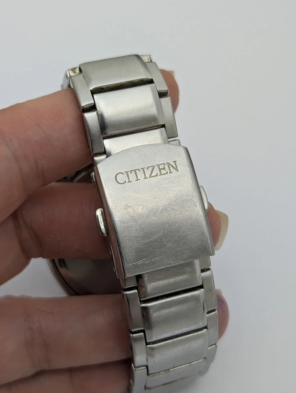 Citizen Eco Drive Garrison Mens Sport Watch Working Condition 6.5 Inch Band